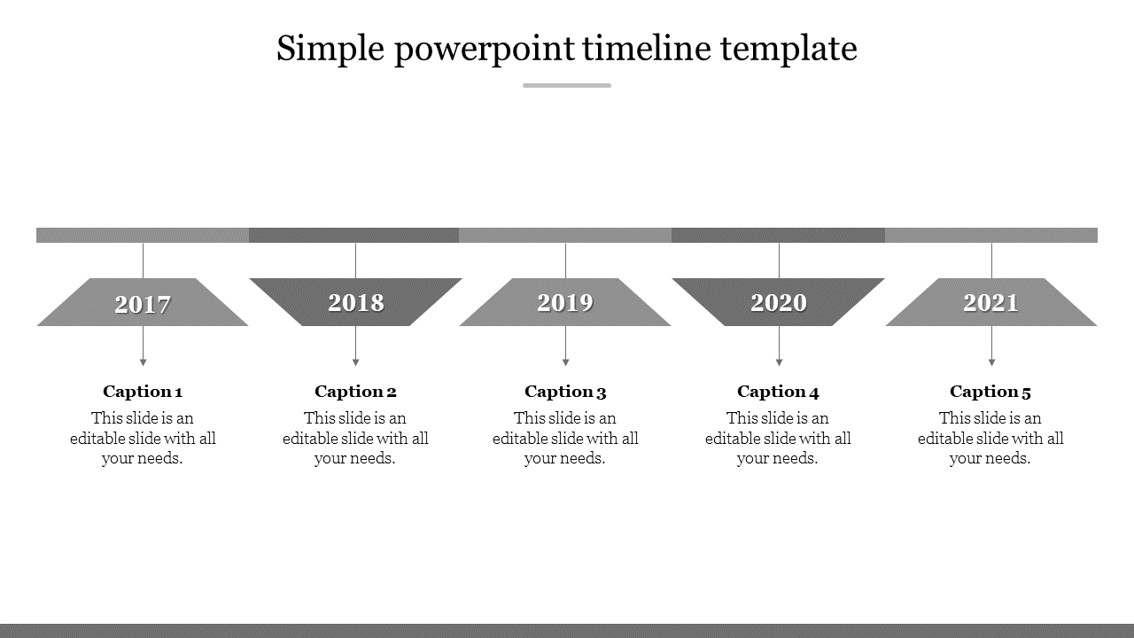 Free - Simple PowerPoint Timeline Template Presentation Slides